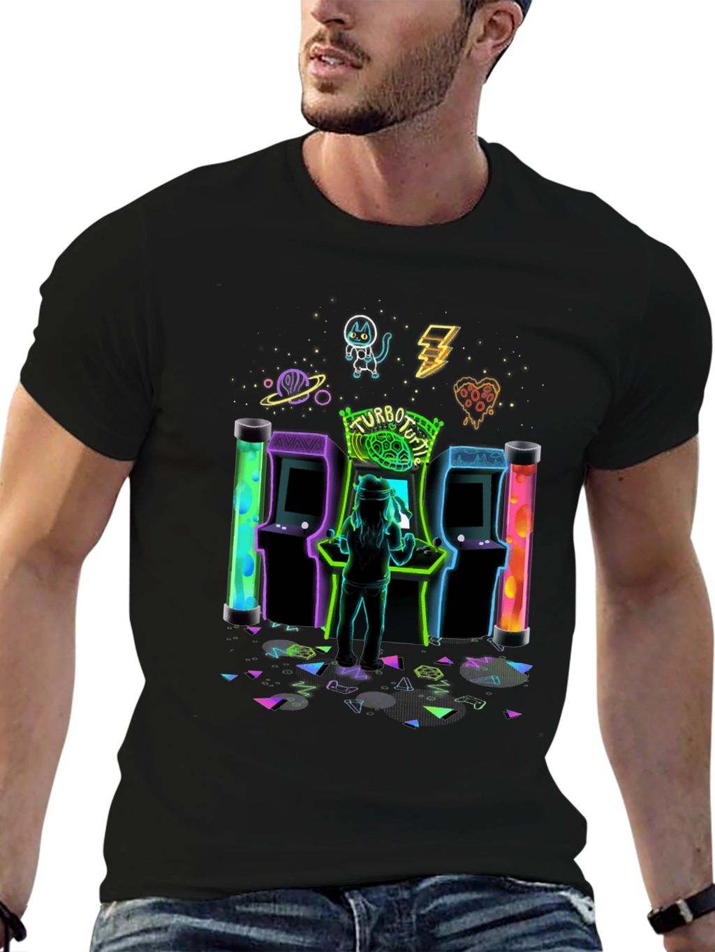 Retro Arcade T-Shirt - Turbo Turtle Game