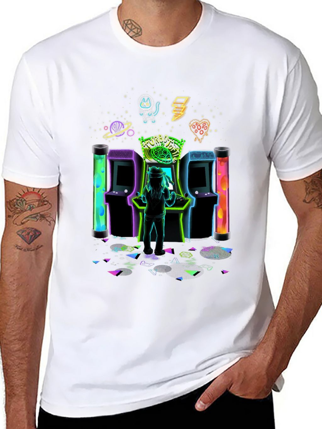 Retro Arcade T-Shirt - Turbo Turtle Game