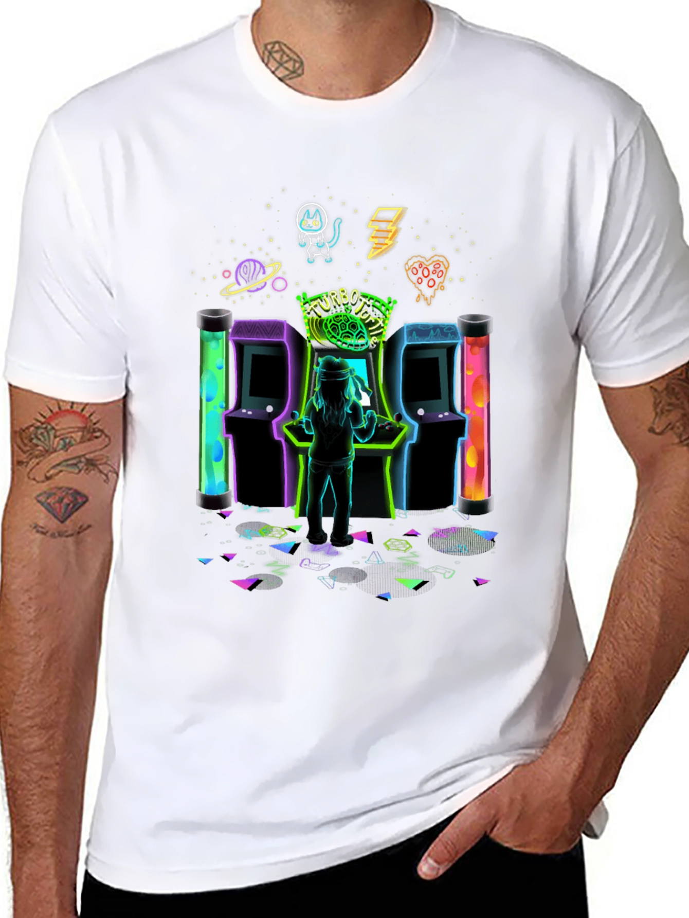 Retro Arcade T-Shirt - Turbo Turtle Game