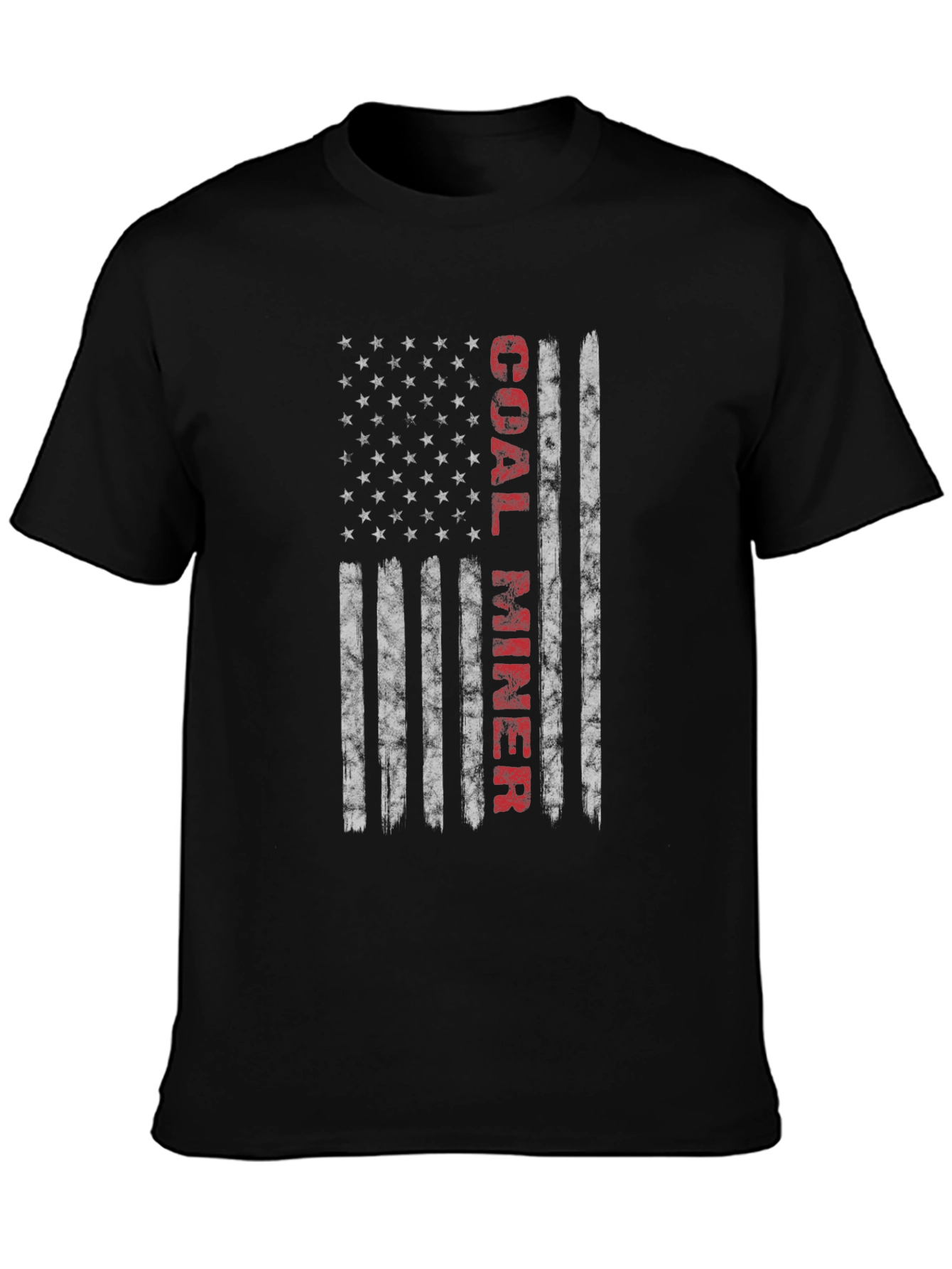 Coal Miner American Flag Graphic T-Shirt