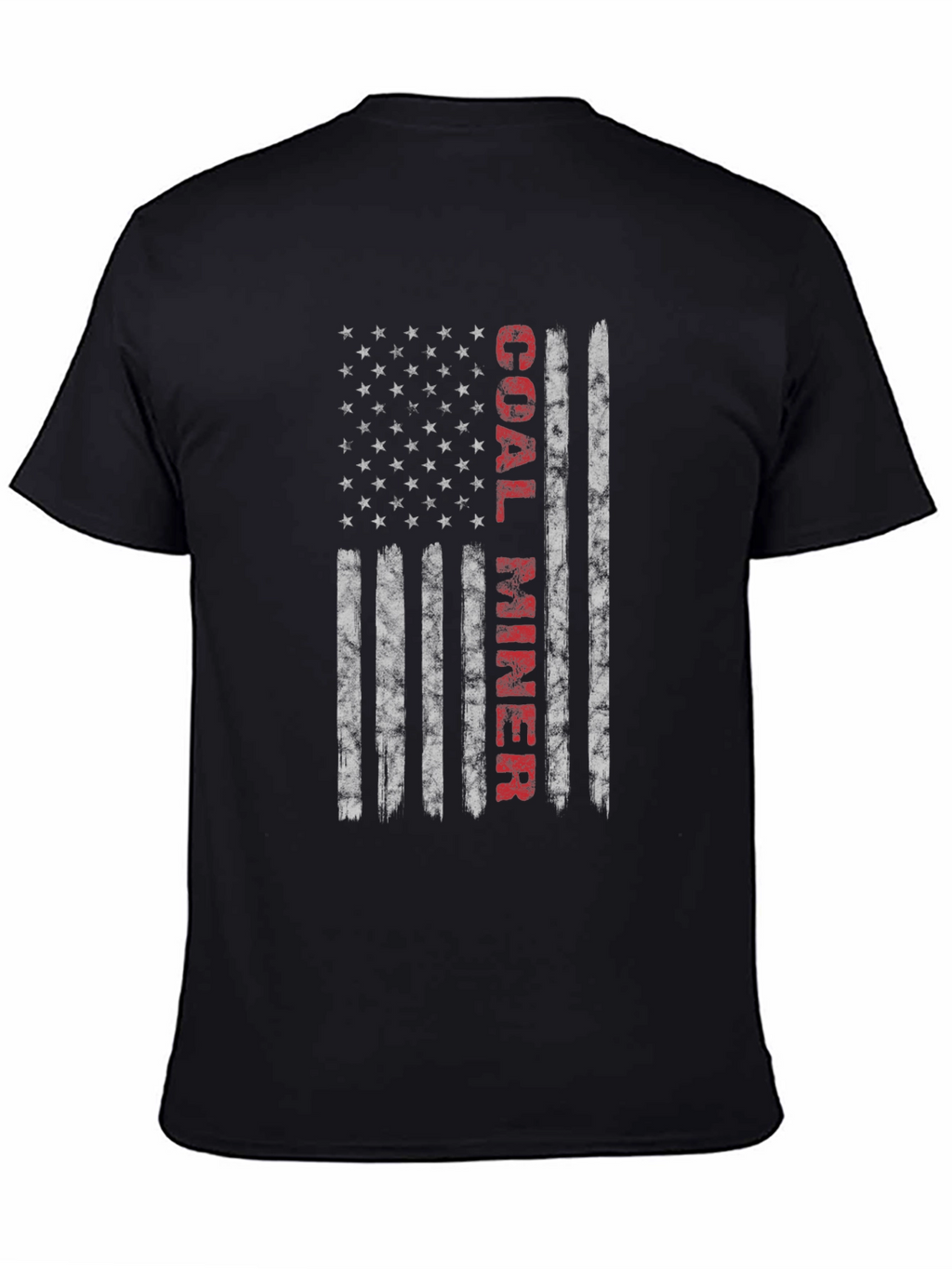 Coal Miner American Flag Graphic T-Shirt