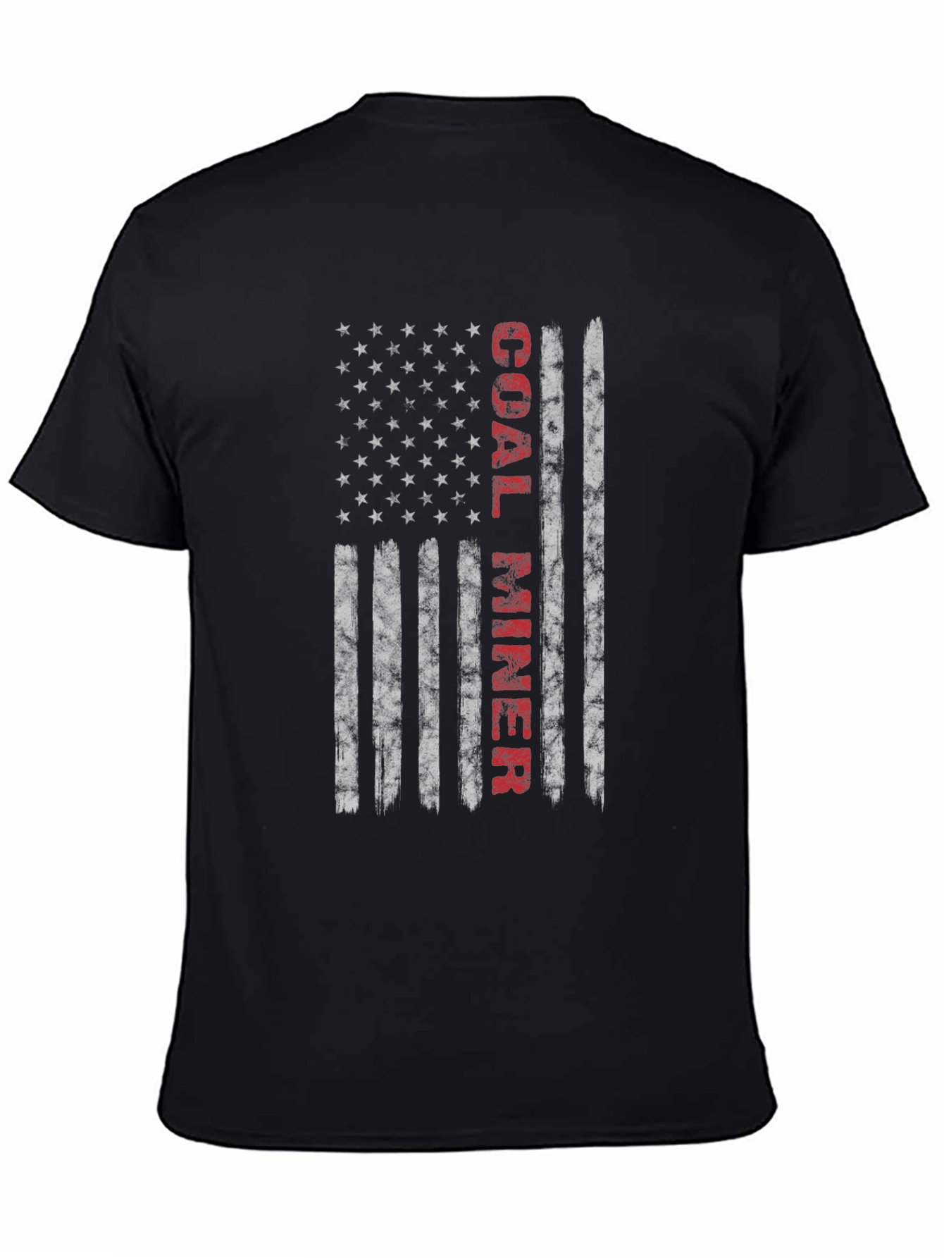 Coal Miner American Flag Graphic T-Shirt
