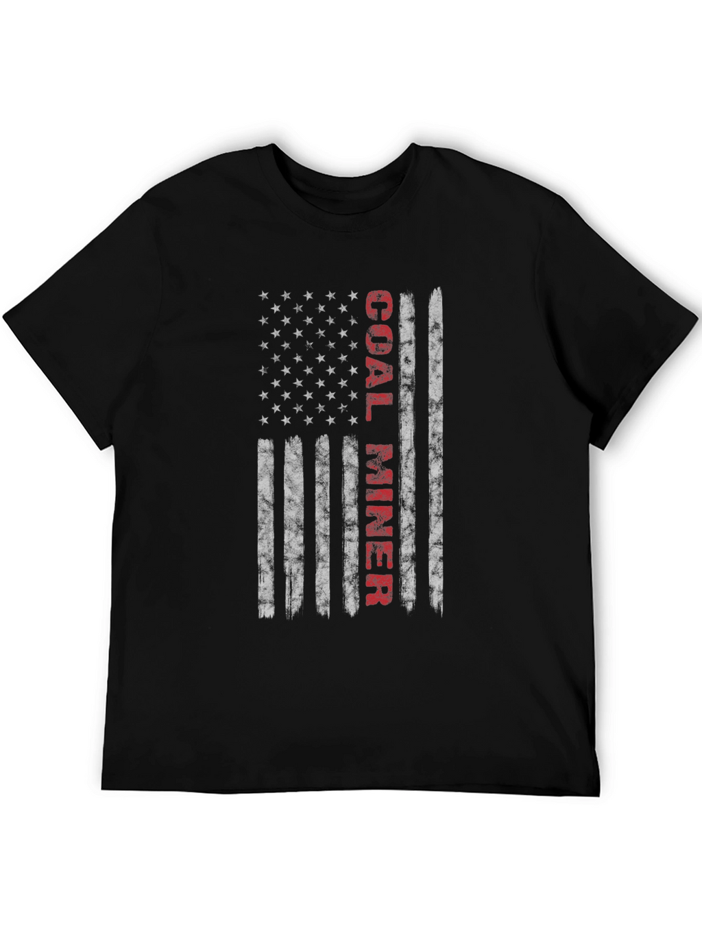 Coal Miner American Flag Graphic T-Shirt