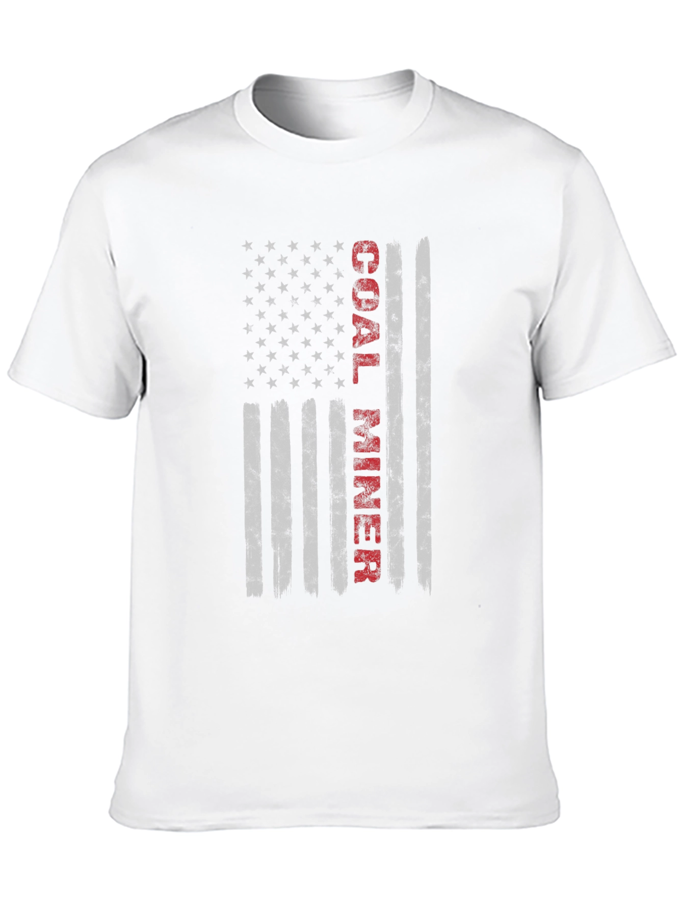 Coal Miner American Flag Graphic T-Shirt