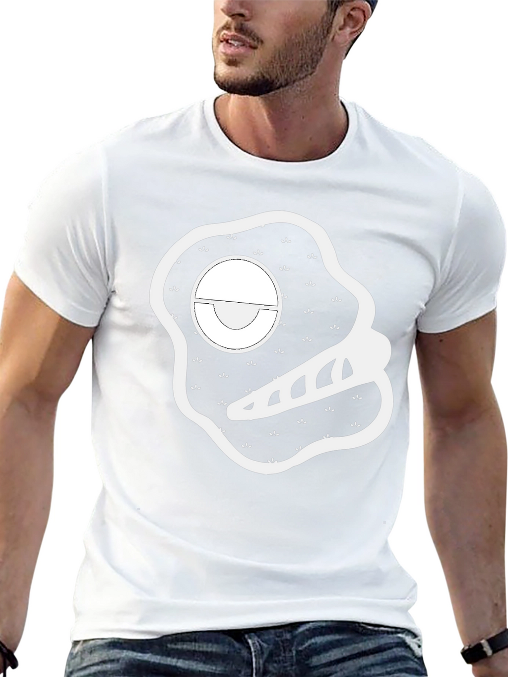 Modern Graphic Print Black T-Shirt