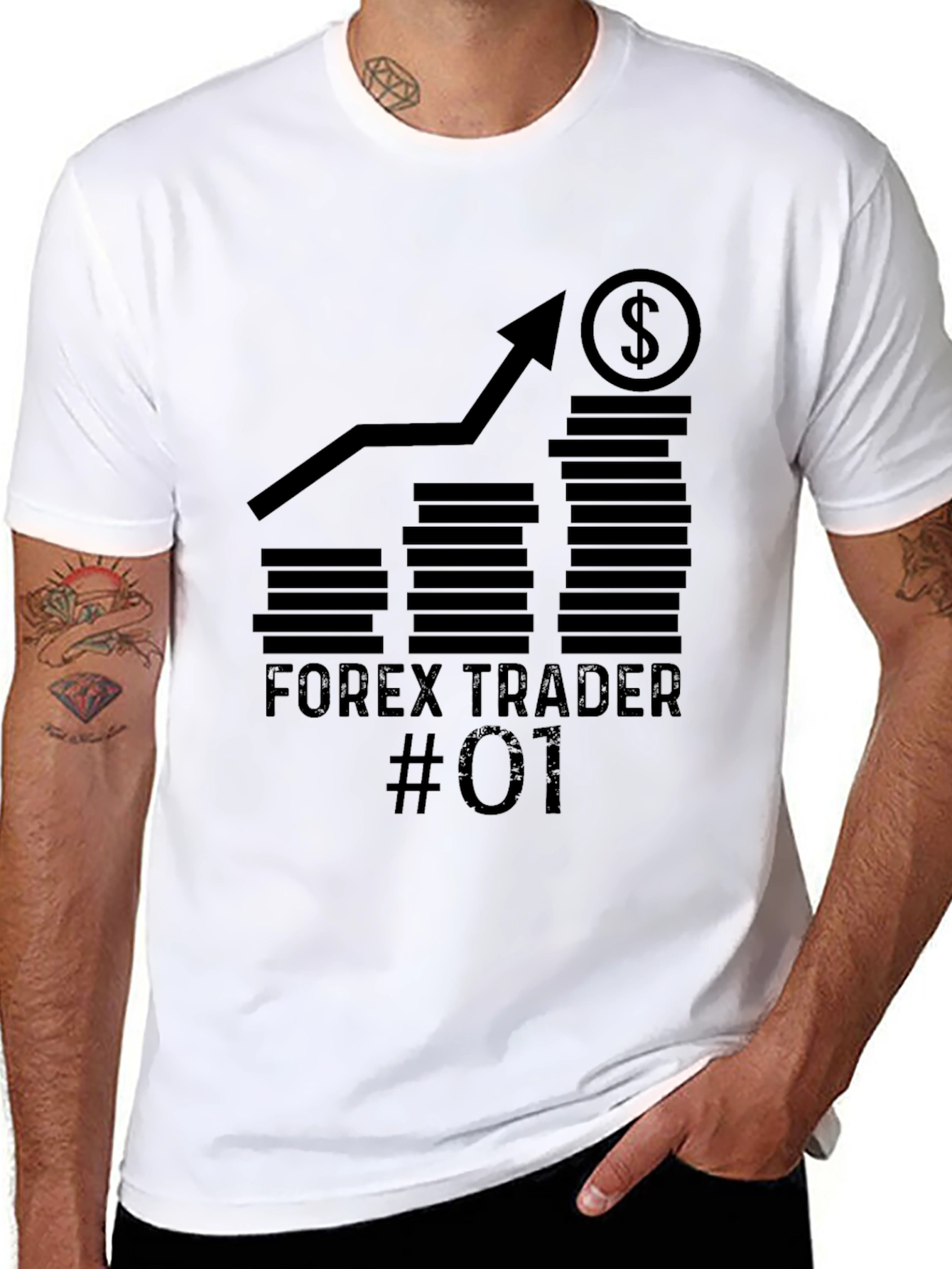 Forex Trader #01 Graphic Tee - Black