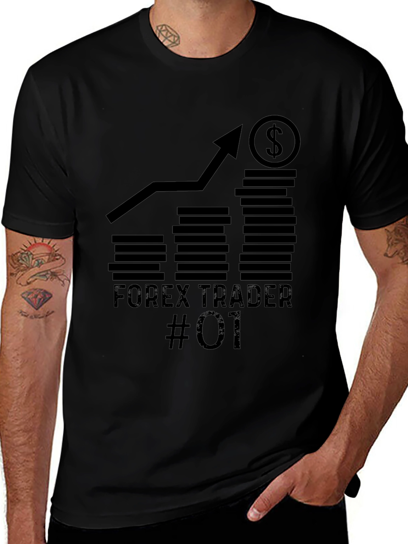 Forex Trader #01 Graphic Tee - Black
