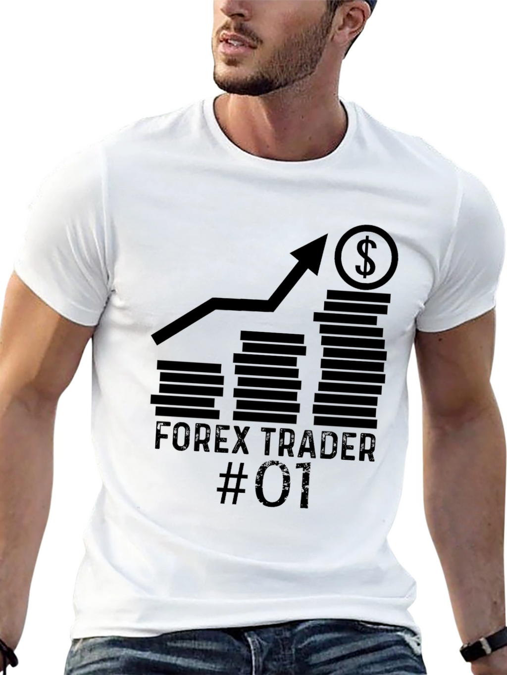 Forex Trader #01 Graphic Tee - Black