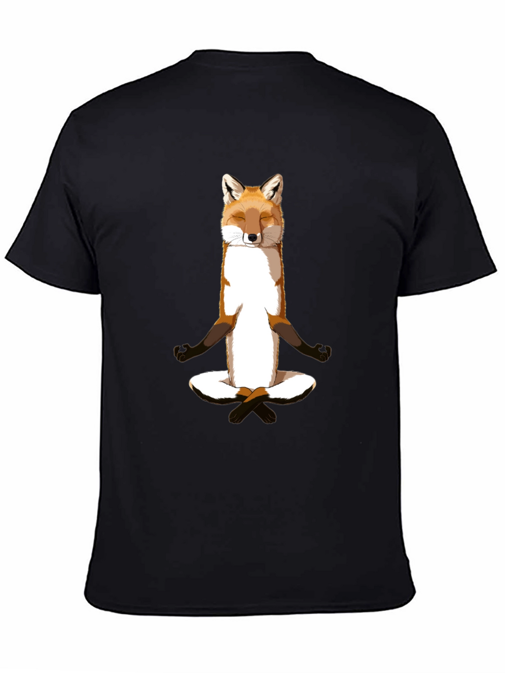 Zen Fox Meditation T-Shirt - Relaxed Style