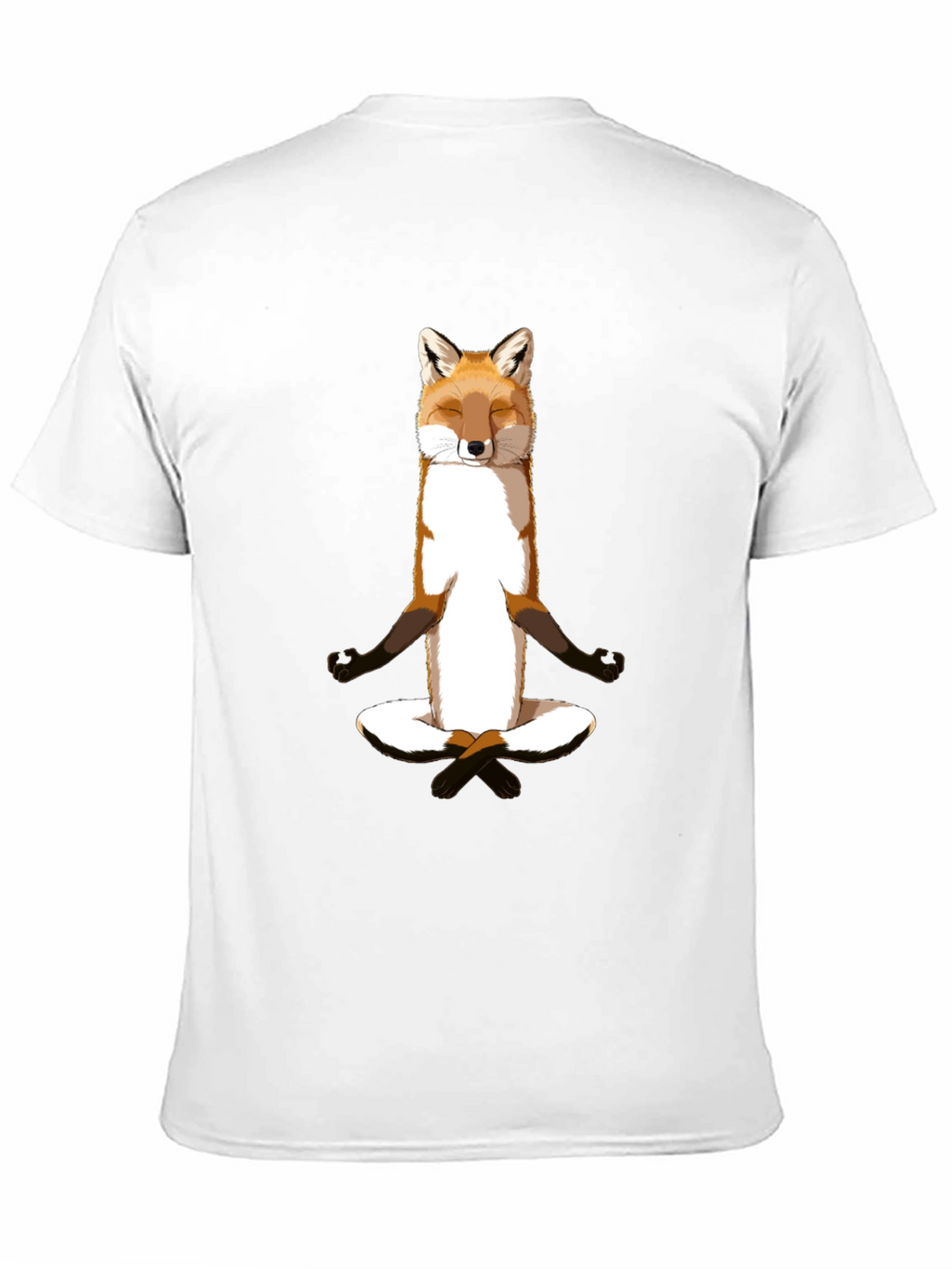 Zen Fox Meditation T-Shirt - Relaxed Style
