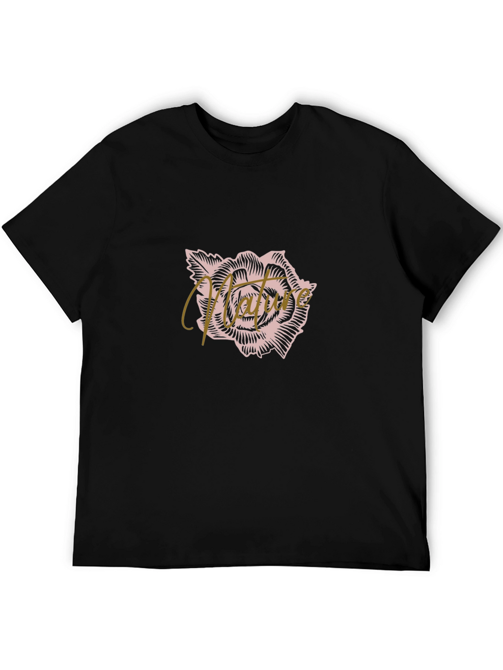 Black Mature Rose Graphic Tee