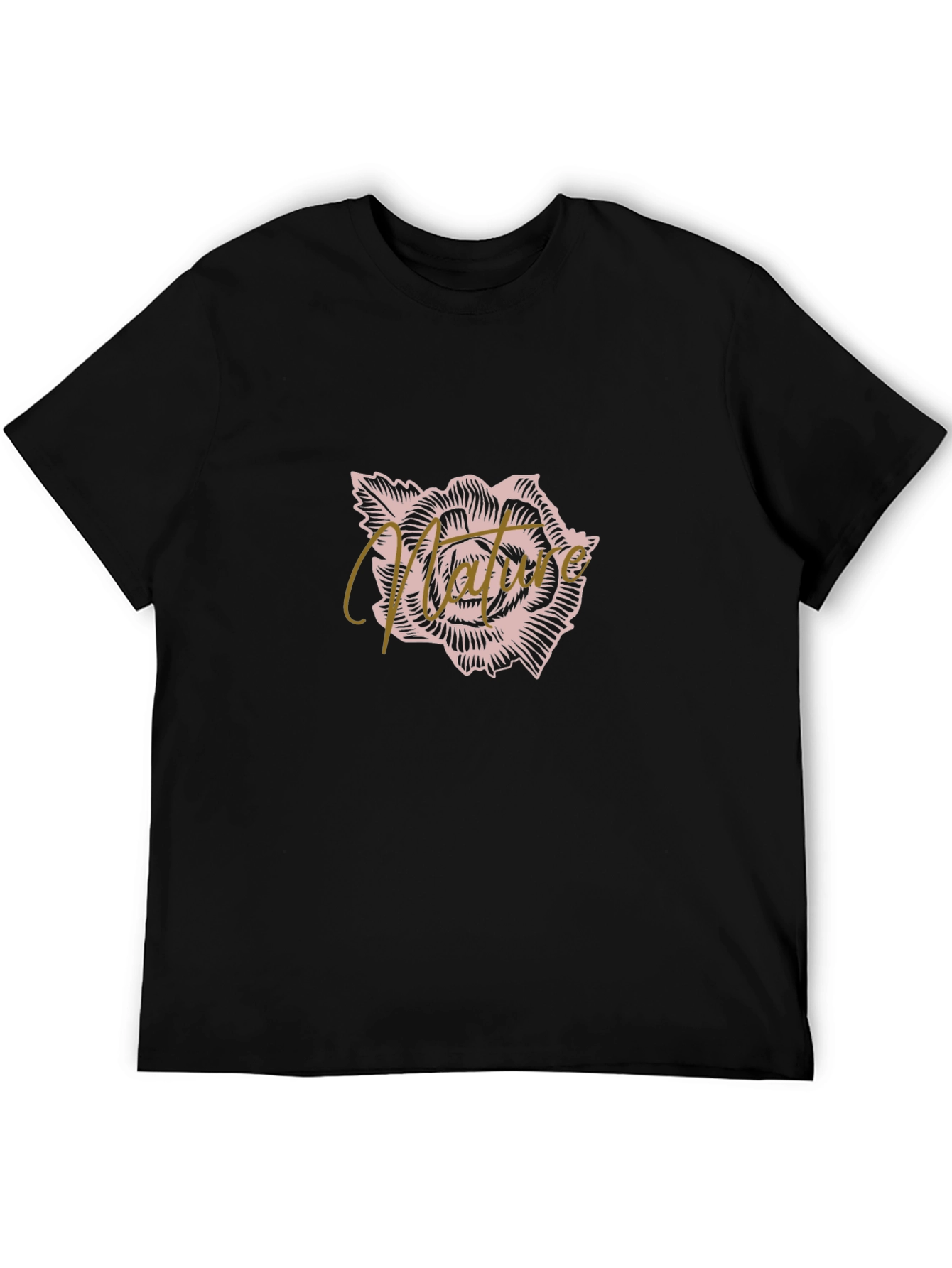 Black Mature Rose Graphic Tee