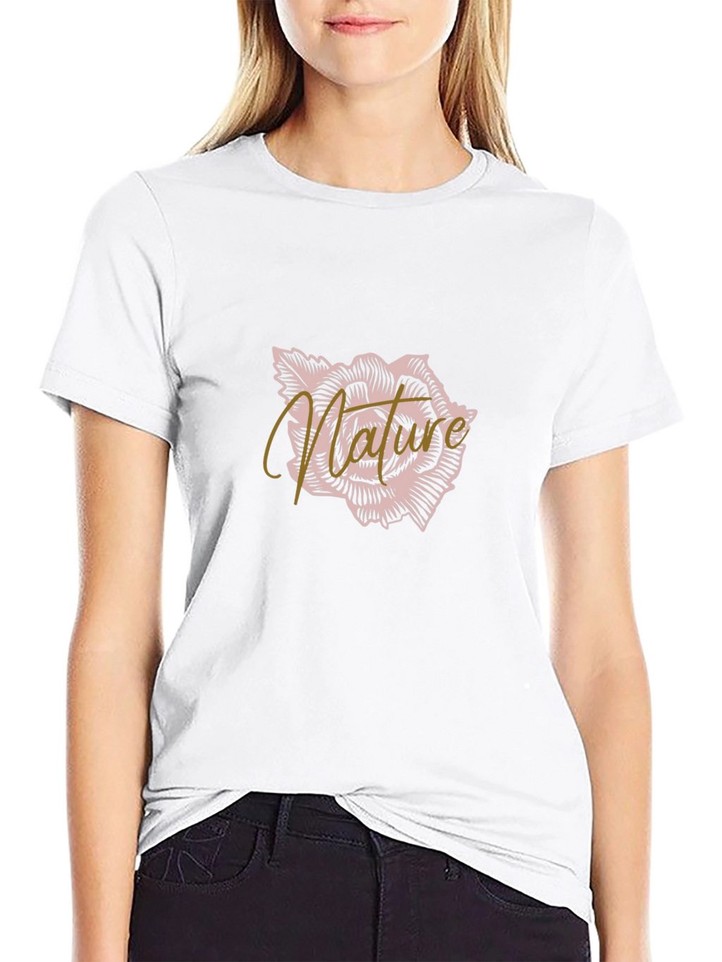 Black Mature Rose Graphic Tee