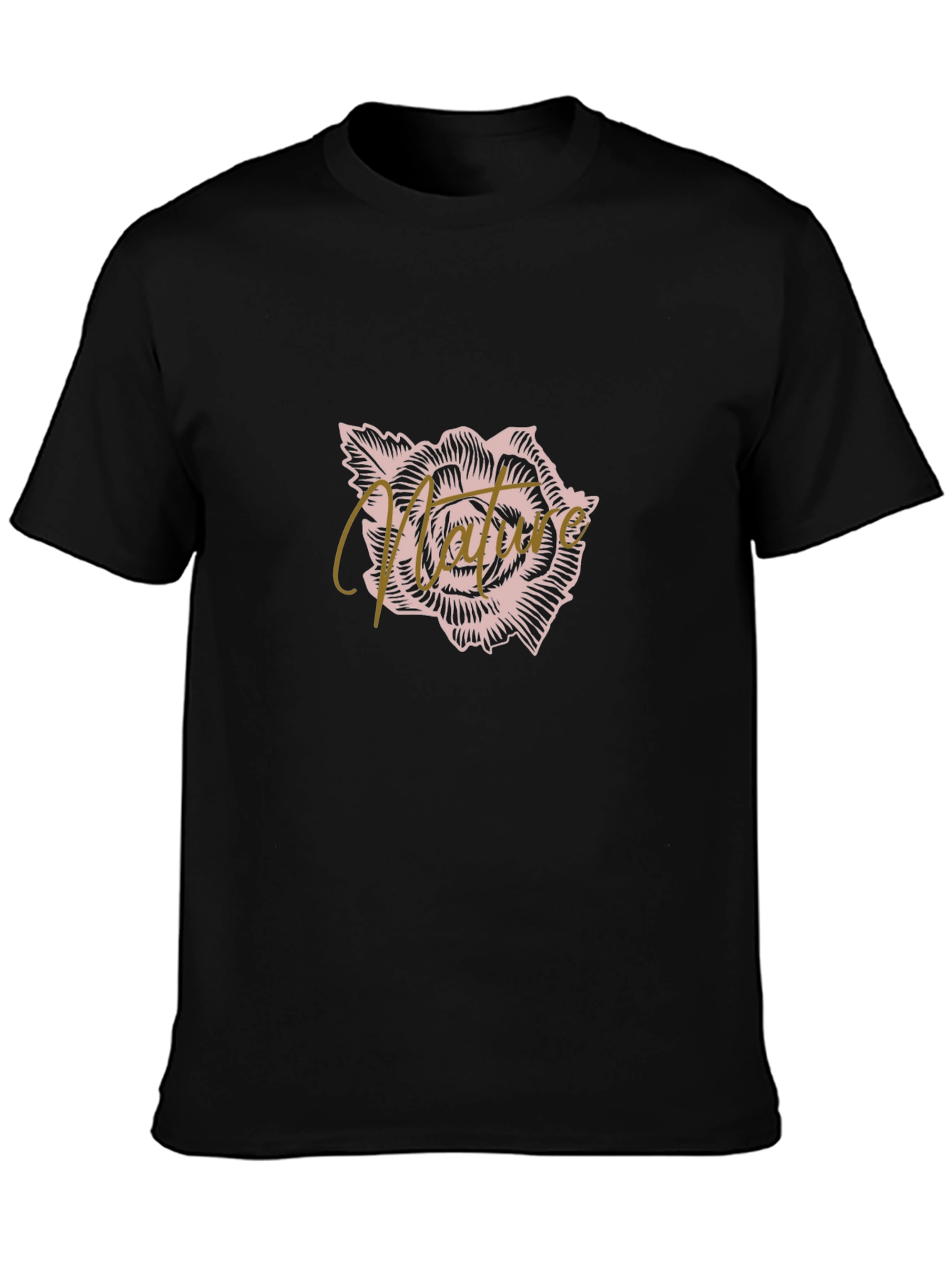 Black Mature Rose Graphic Tee