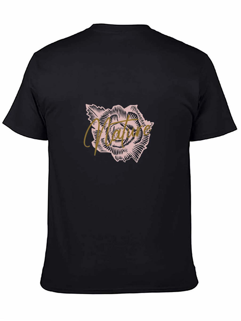 Black Mature Rose Graphic Tee