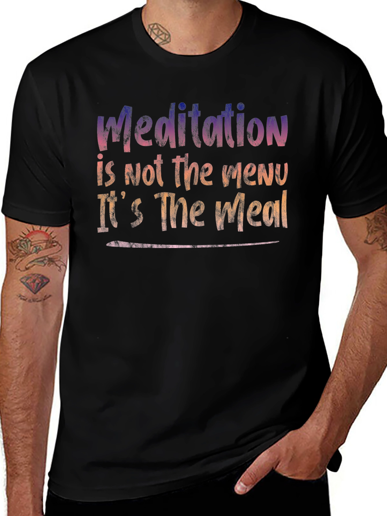 Meditation is The Meal Graphic T-Shirt