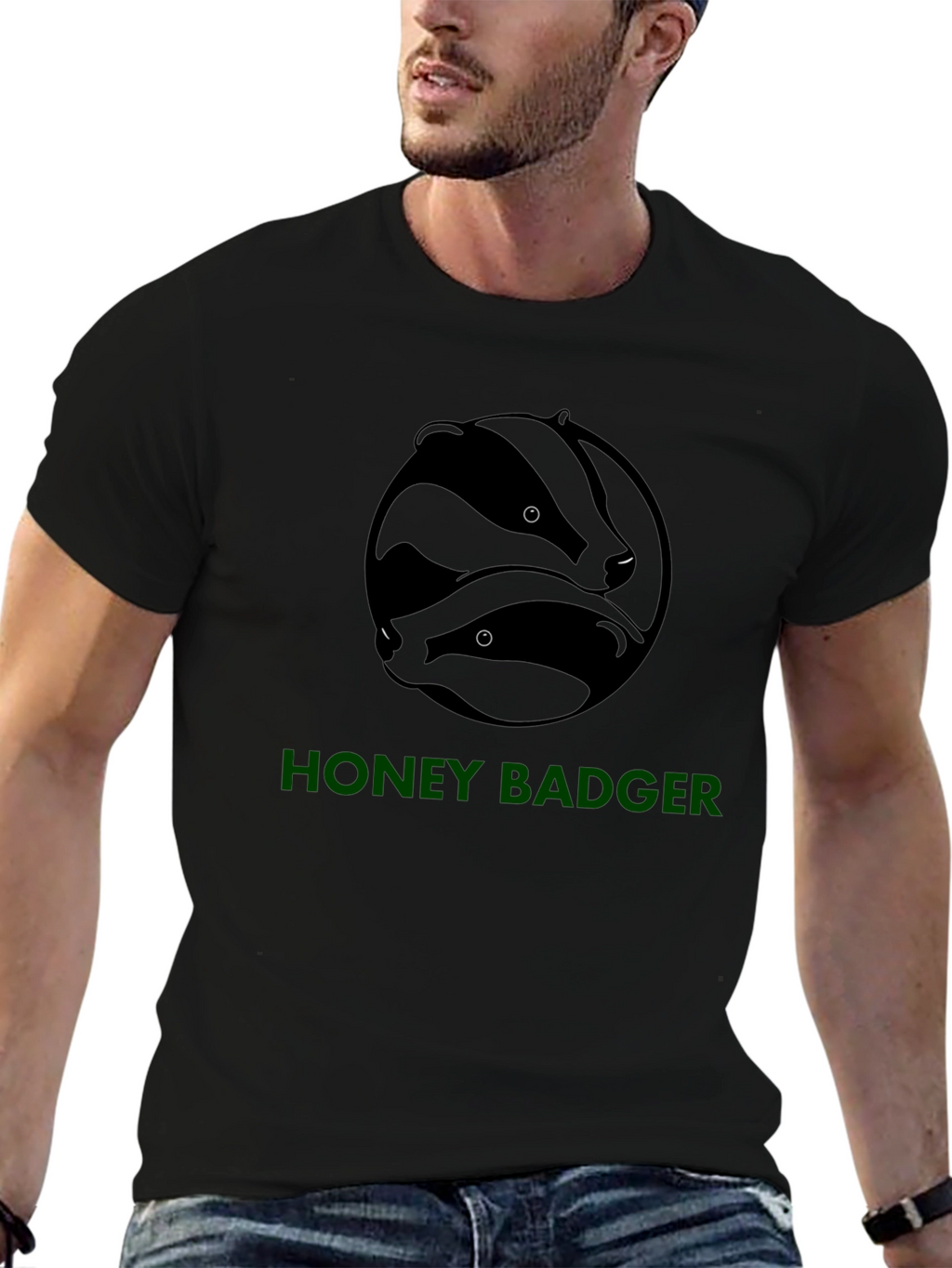 Honey Badger Graphic Tee - Black