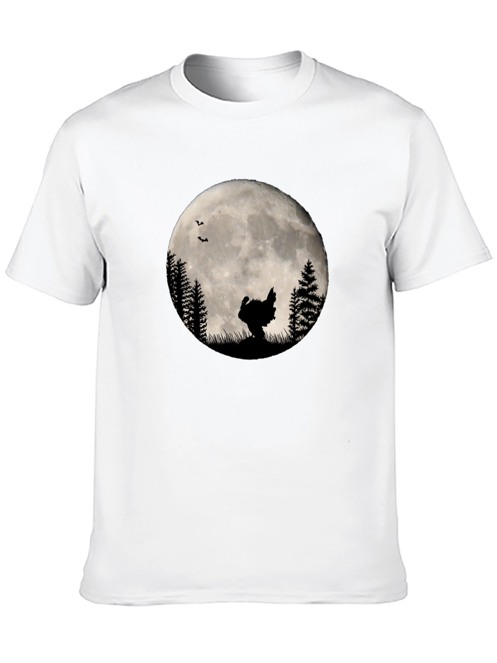 Turkey Silhouette Moon Graphic T-Shirt