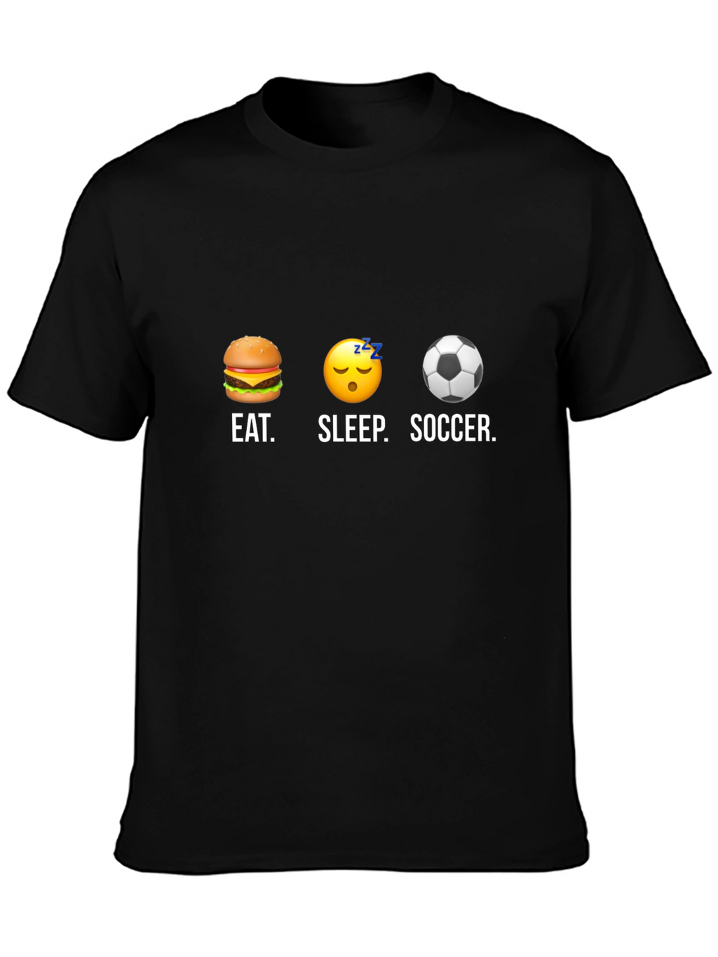 Eat Sleep Soccer T-Shirt - Funny Graphic Tee