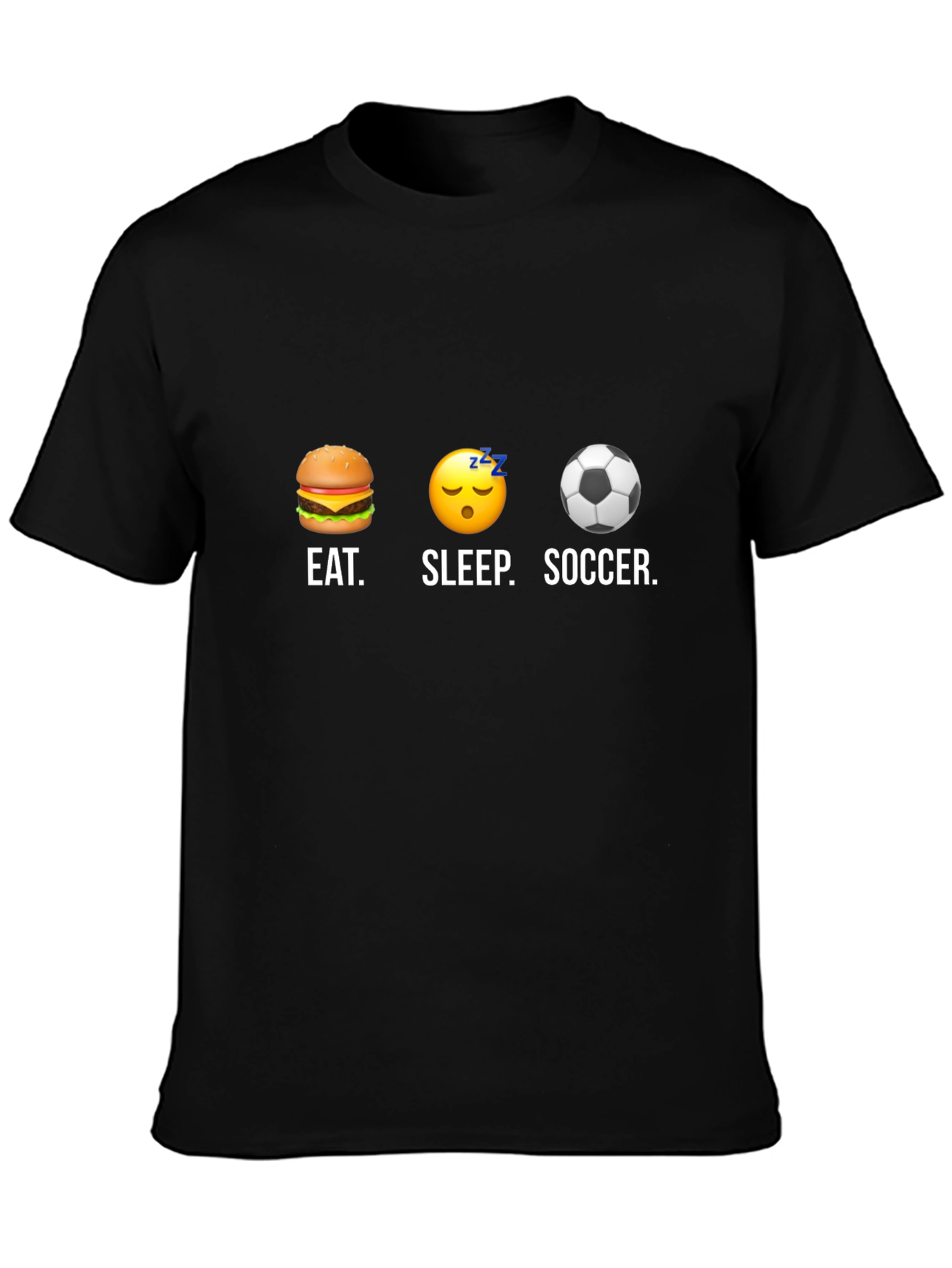 Eat Sleep Soccer T-Shirt - Funny Graphic Tee