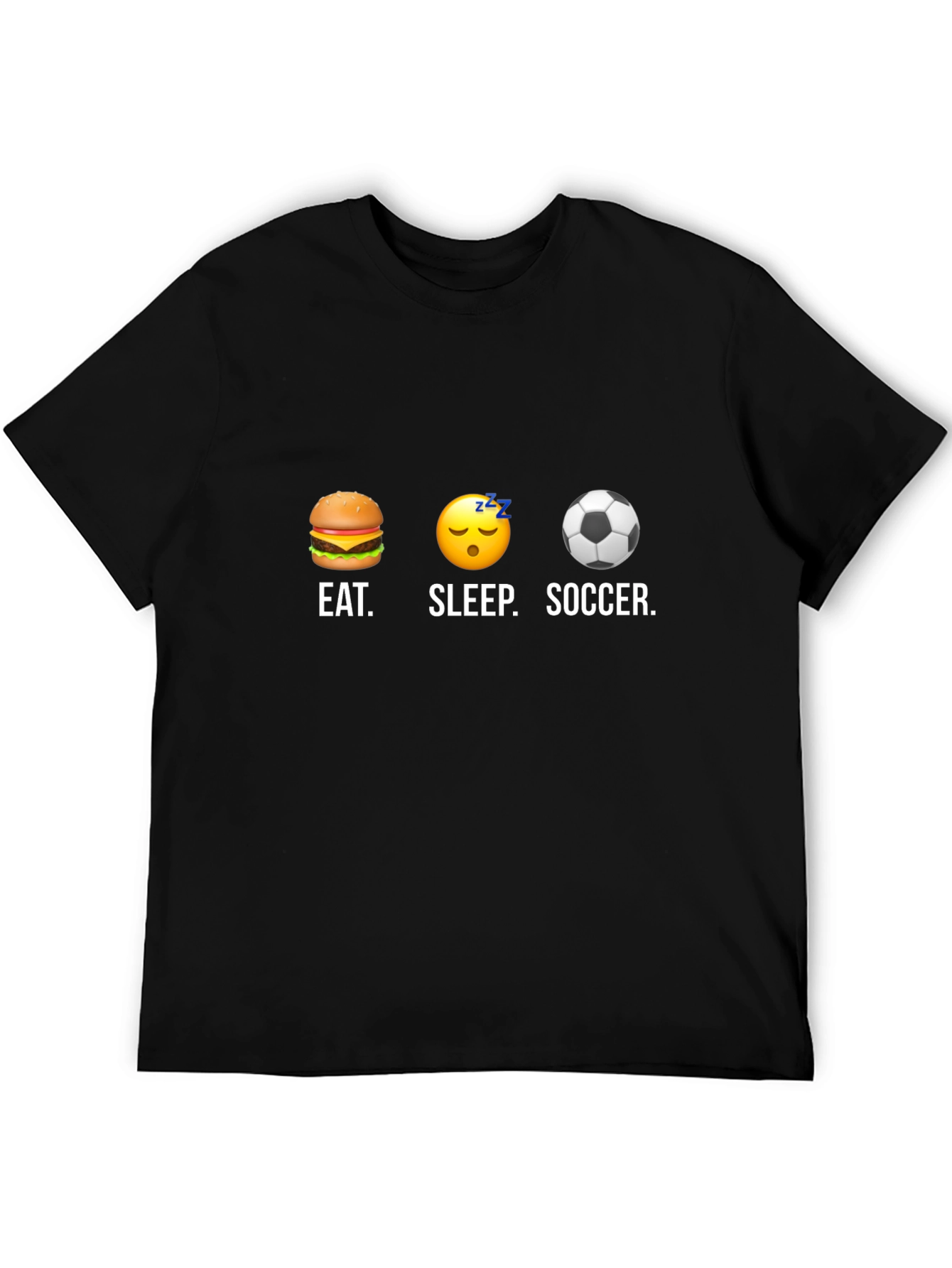Eat Sleep Soccer T-Shirt - Funny Graphic Tee