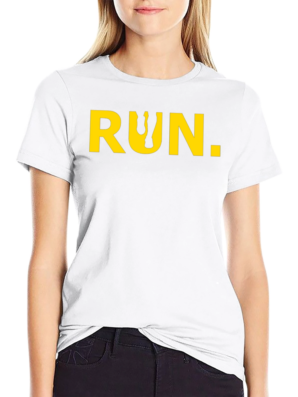 Run Graphic Tee - Black Cotton Short Sleeve