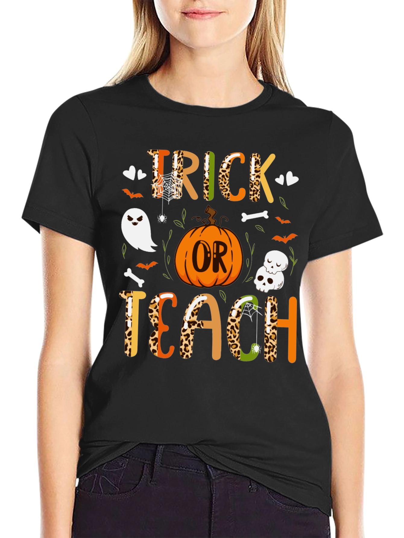 Trick or Teach Halloween T-Shirt - Spooky Teacher Tee