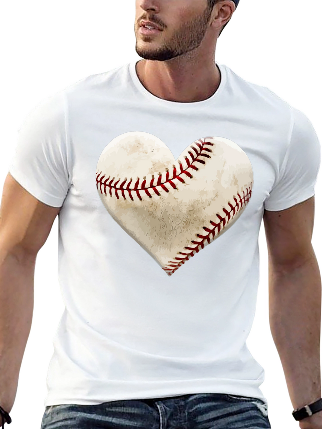 Baseball Heart T-Shirt - Sports Lover Tee
