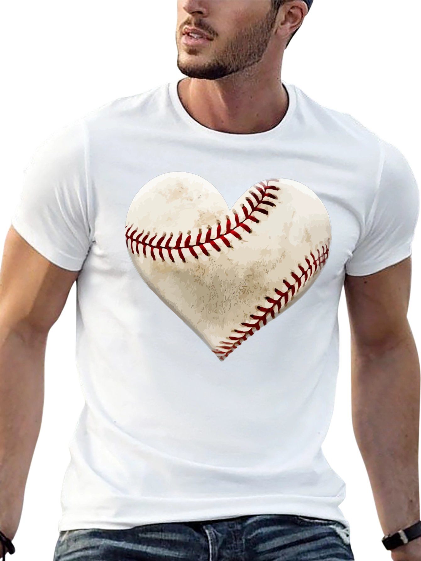 Baseball Heart T-Shirt - Sports Lover Tee