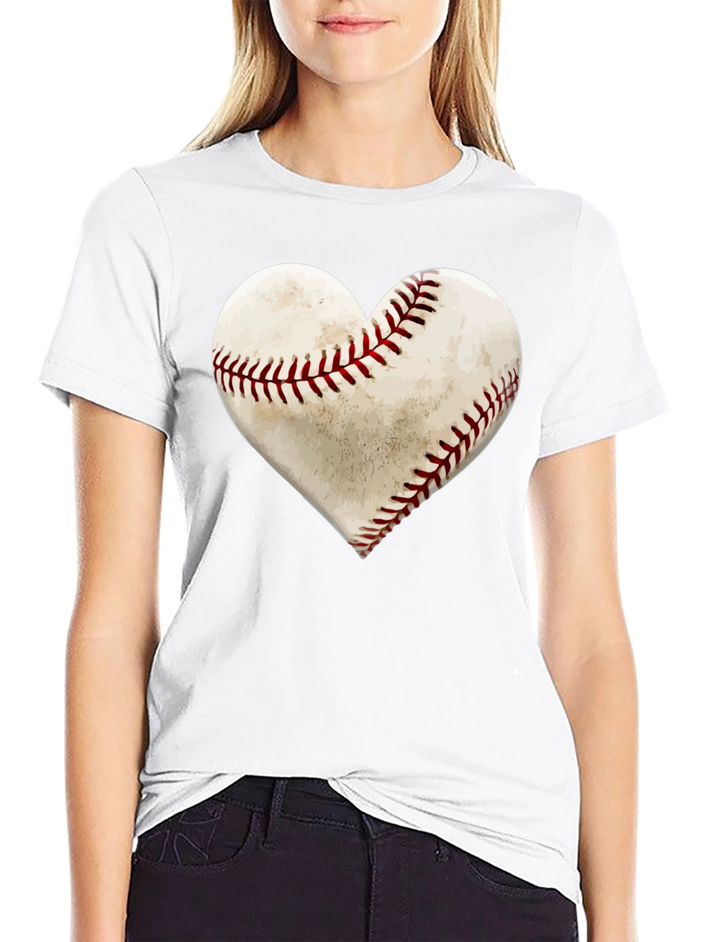Baseball Heart T-Shirt - Sports Lover Tee