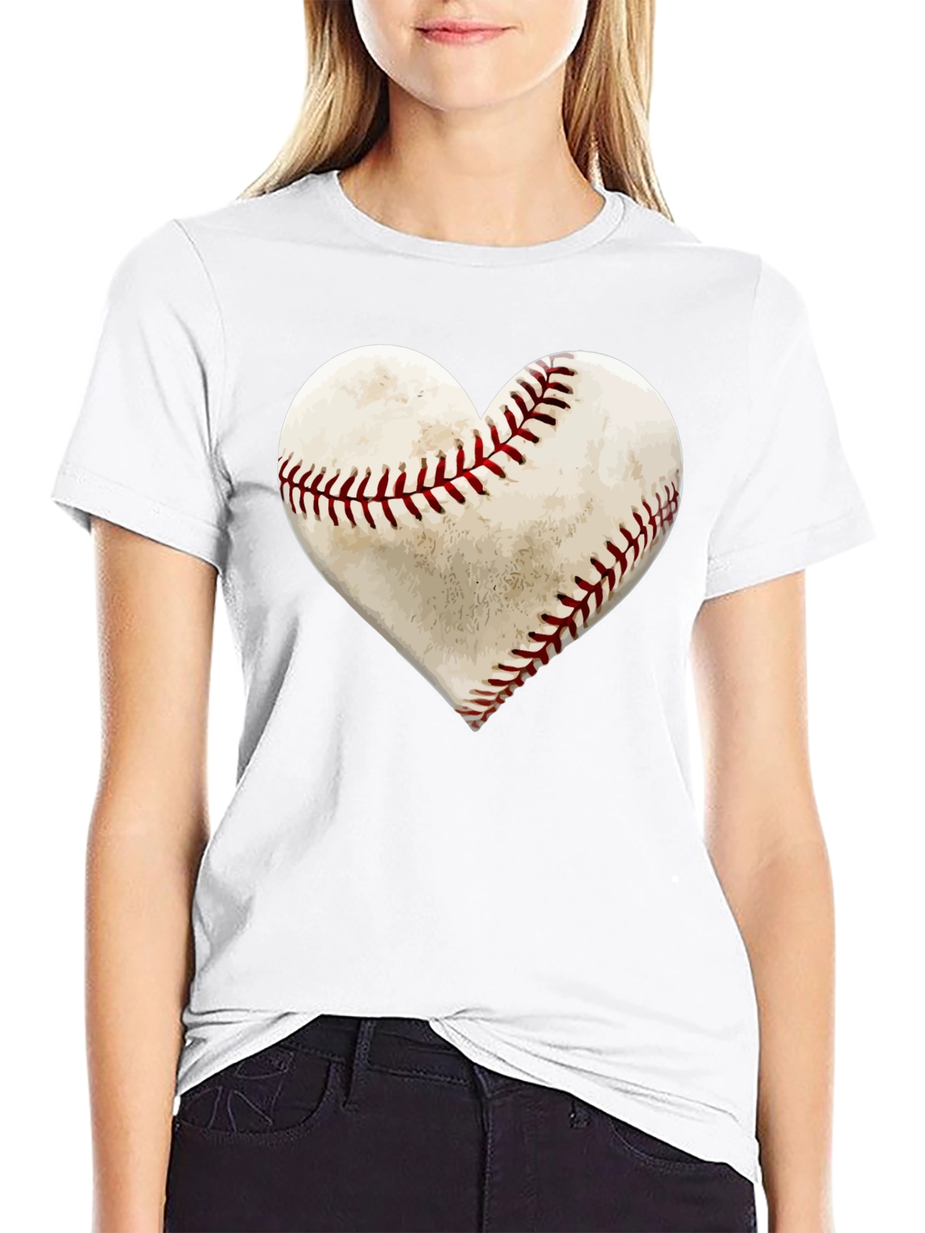 Baseball Heart T-Shirt - Sports Lover Tee