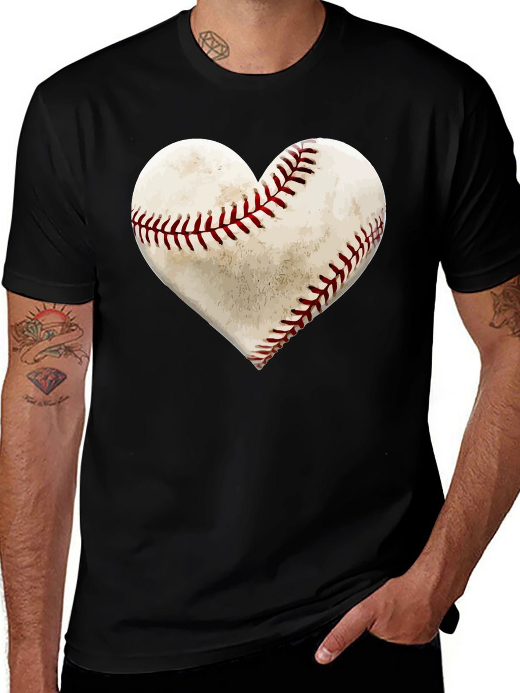 Baseball Heart T-Shirt - Sports Lover Tee