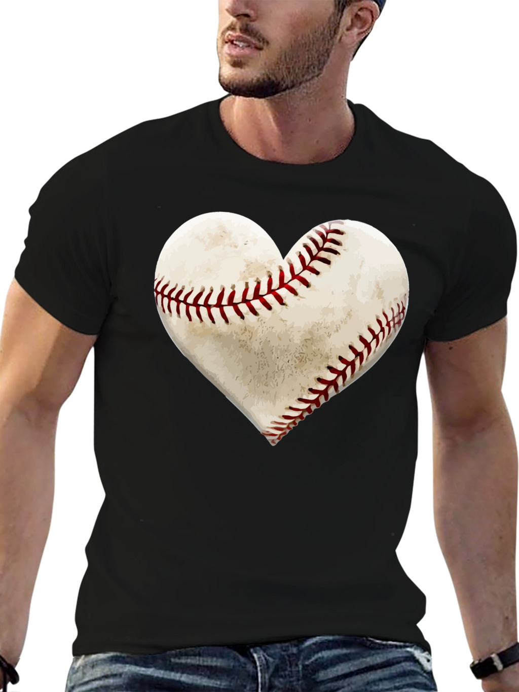 Baseball Heart T-Shirt - Sports Lover Tee