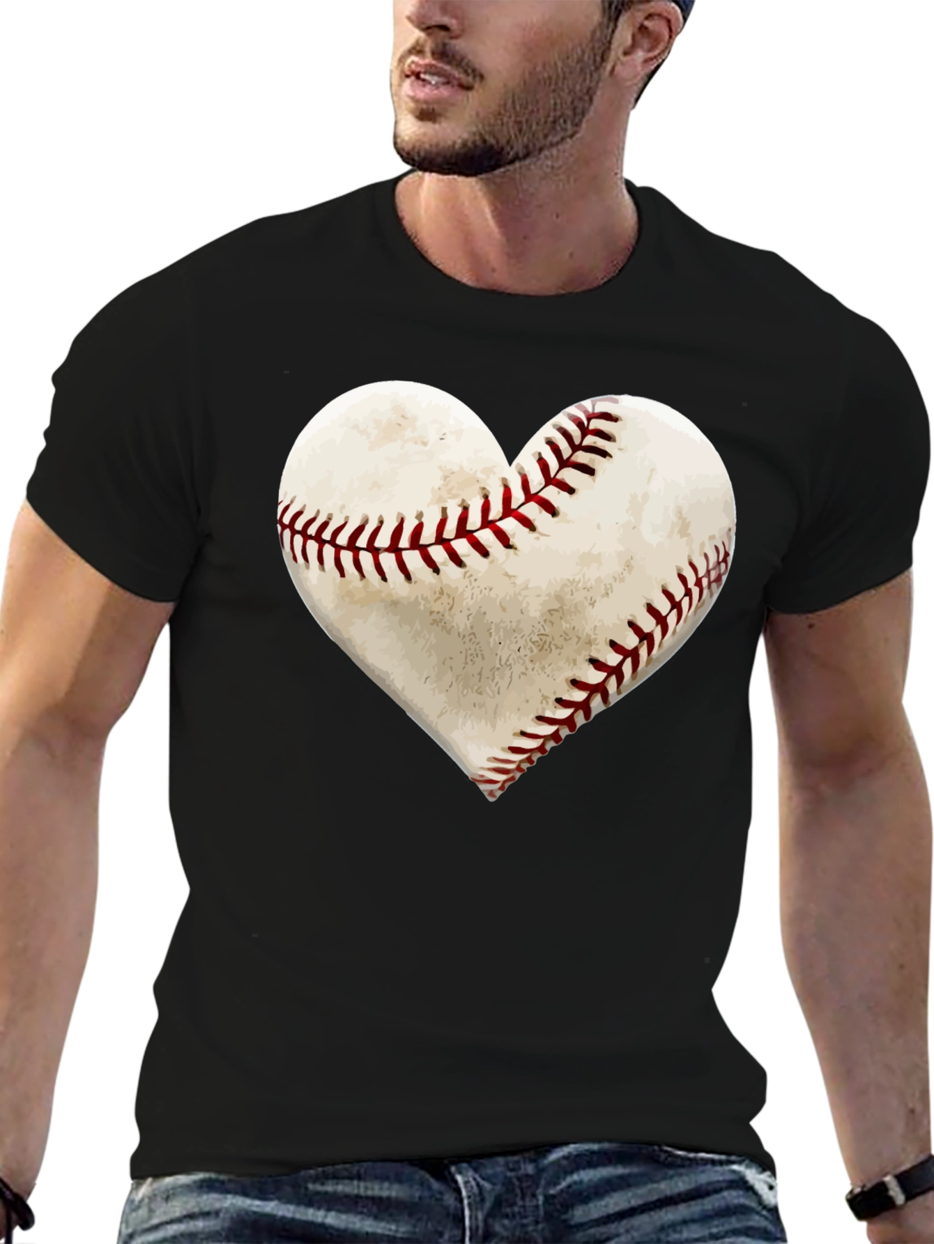 Baseball Heart T-Shirt - Sports Lover Tee