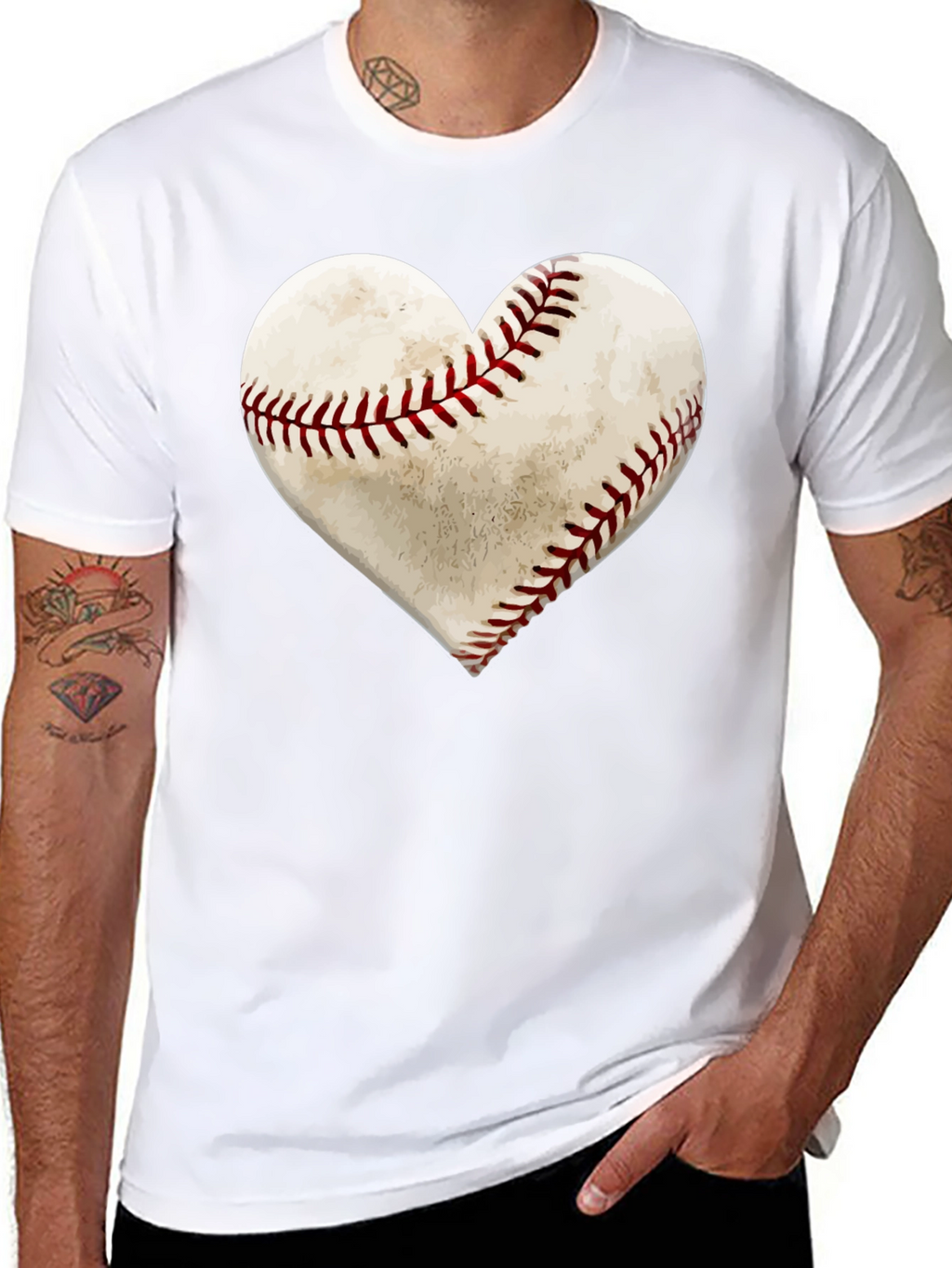 Baseball Heart T-Shirt - Sports Lover Tee