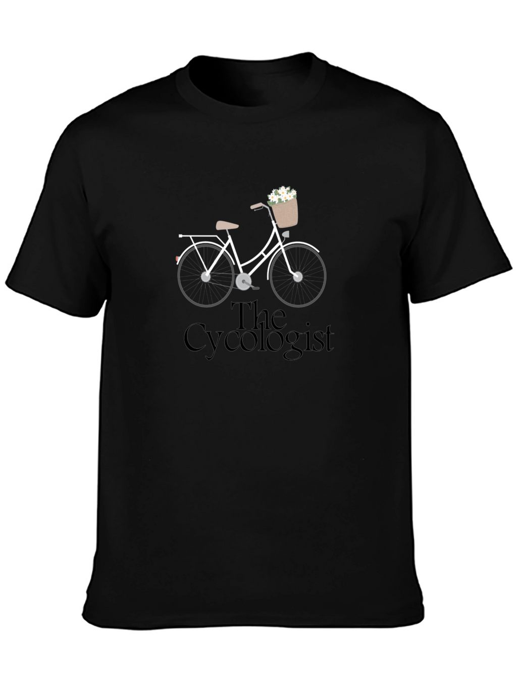 The Cycologist T-Shirt - Bicycle & Flowers Graphic Tee
