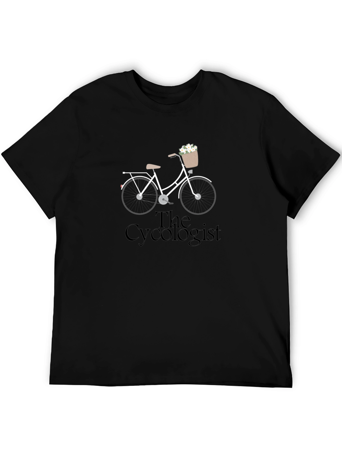 The Cycologist T-Shirt - Bicycle & Flowers Graphic Tee