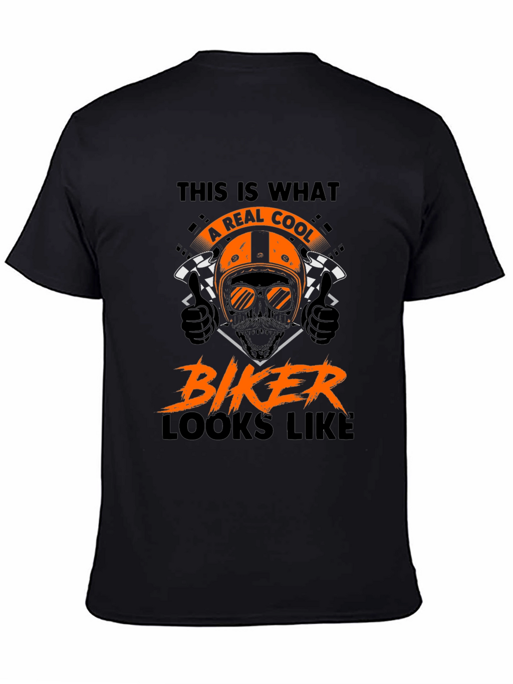 Cool Biker T-Shirt - Motorcycle Skull Graphic Tee