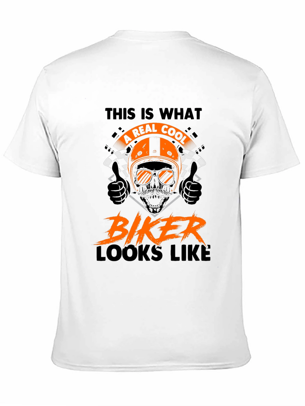 Cool Biker T-Shirt - Motorcycle Skull Graphic Tee