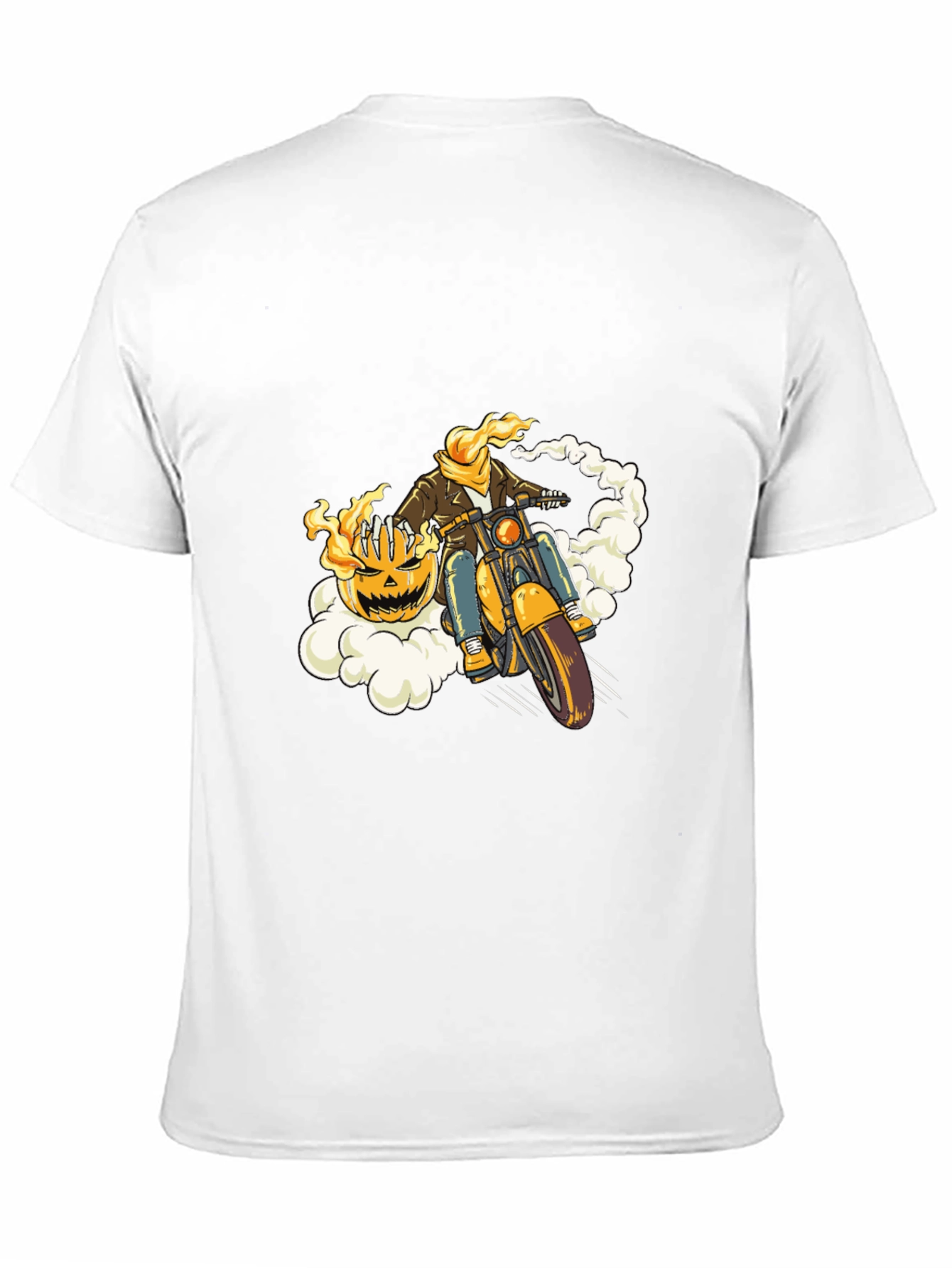 Pumpkin Rider T-Shirt - Halloween Biker Tee