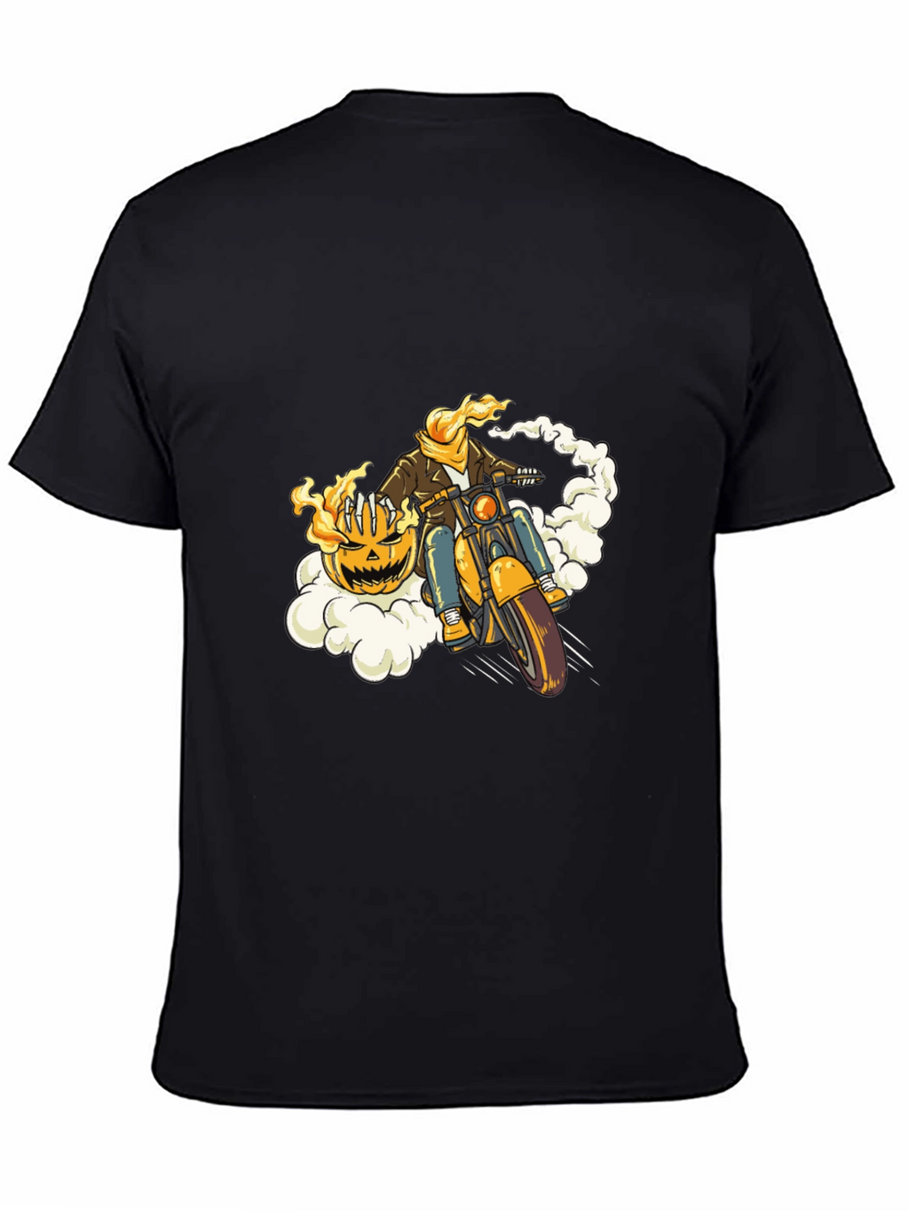 Pumpkin Rider T-Shirt - Halloween Biker Tee