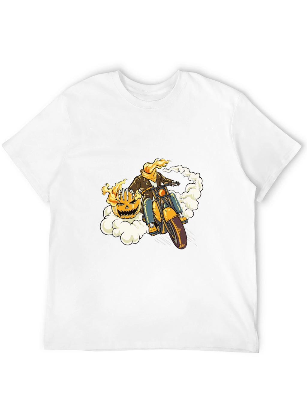 Pumpkin Rider T-Shirt - Halloween Biker Tee