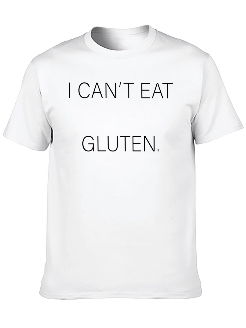 I Cant Eat Gluten Black T-Shirt