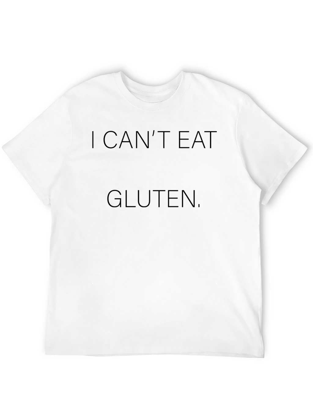 I Cant Eat Gluten Black T-Shirt