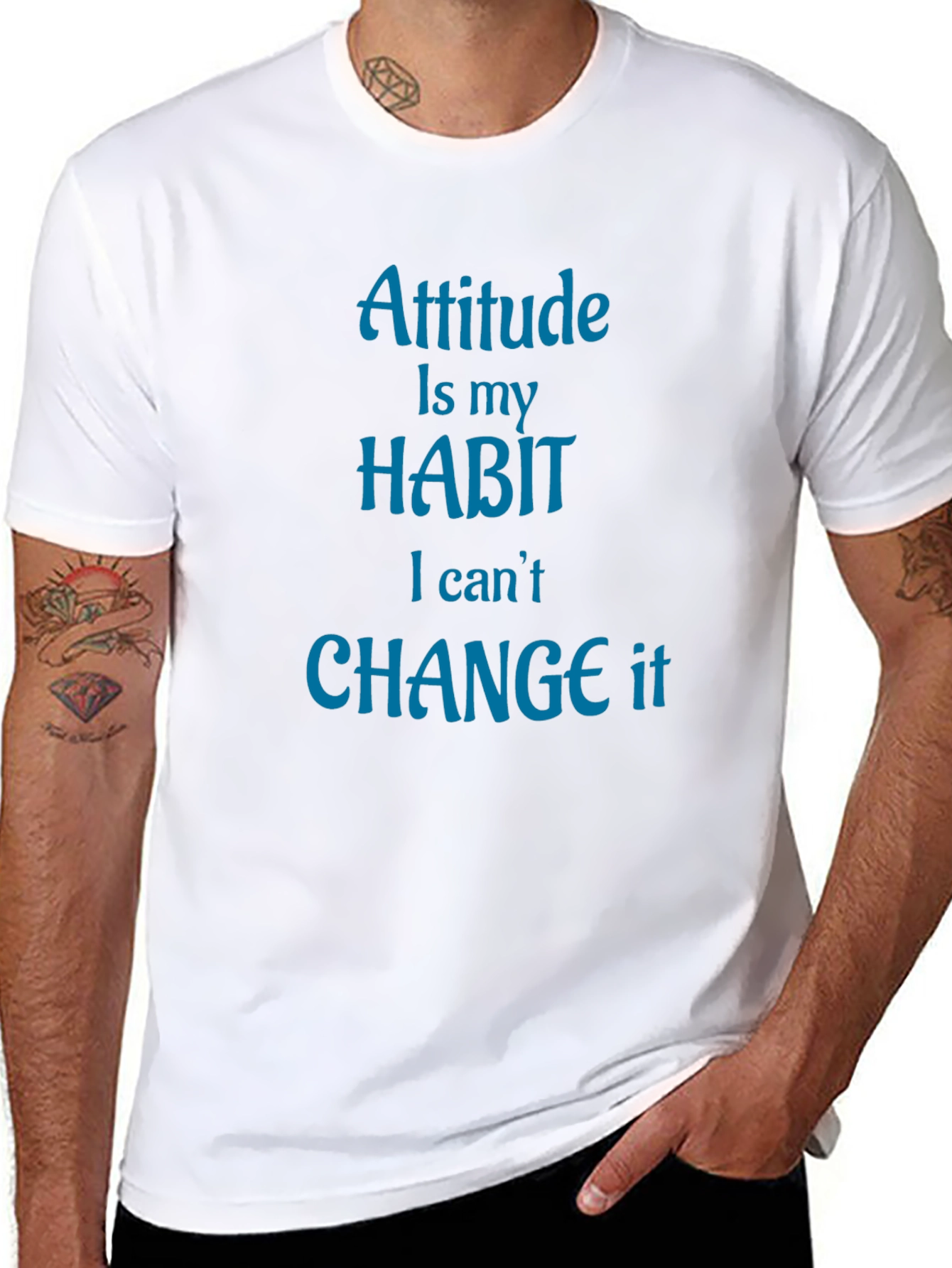 Attitude is My Habit T-Shirt - Novelty Graphic Tee