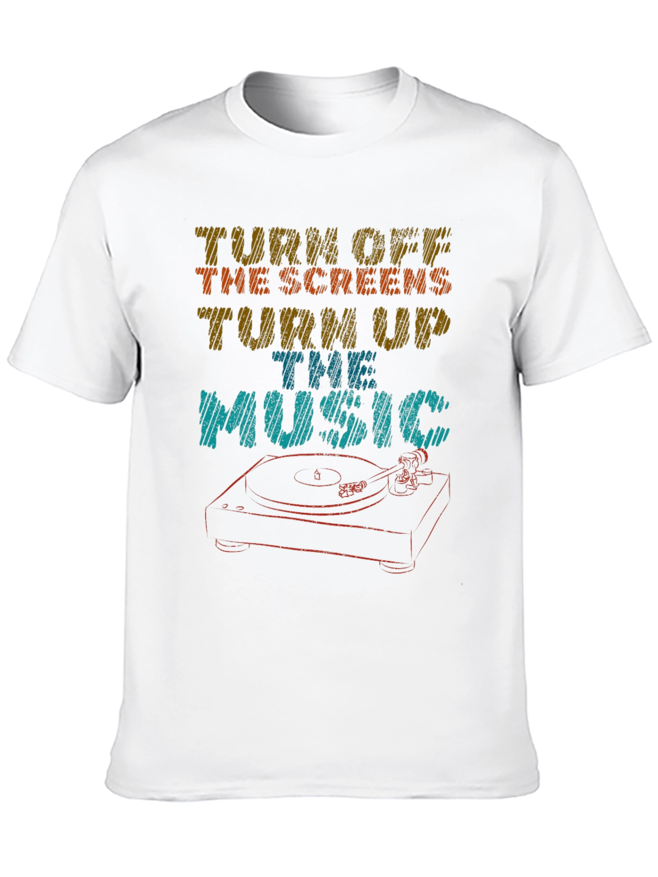 Turn Off The Screens Turn Up The Music T-Shirt