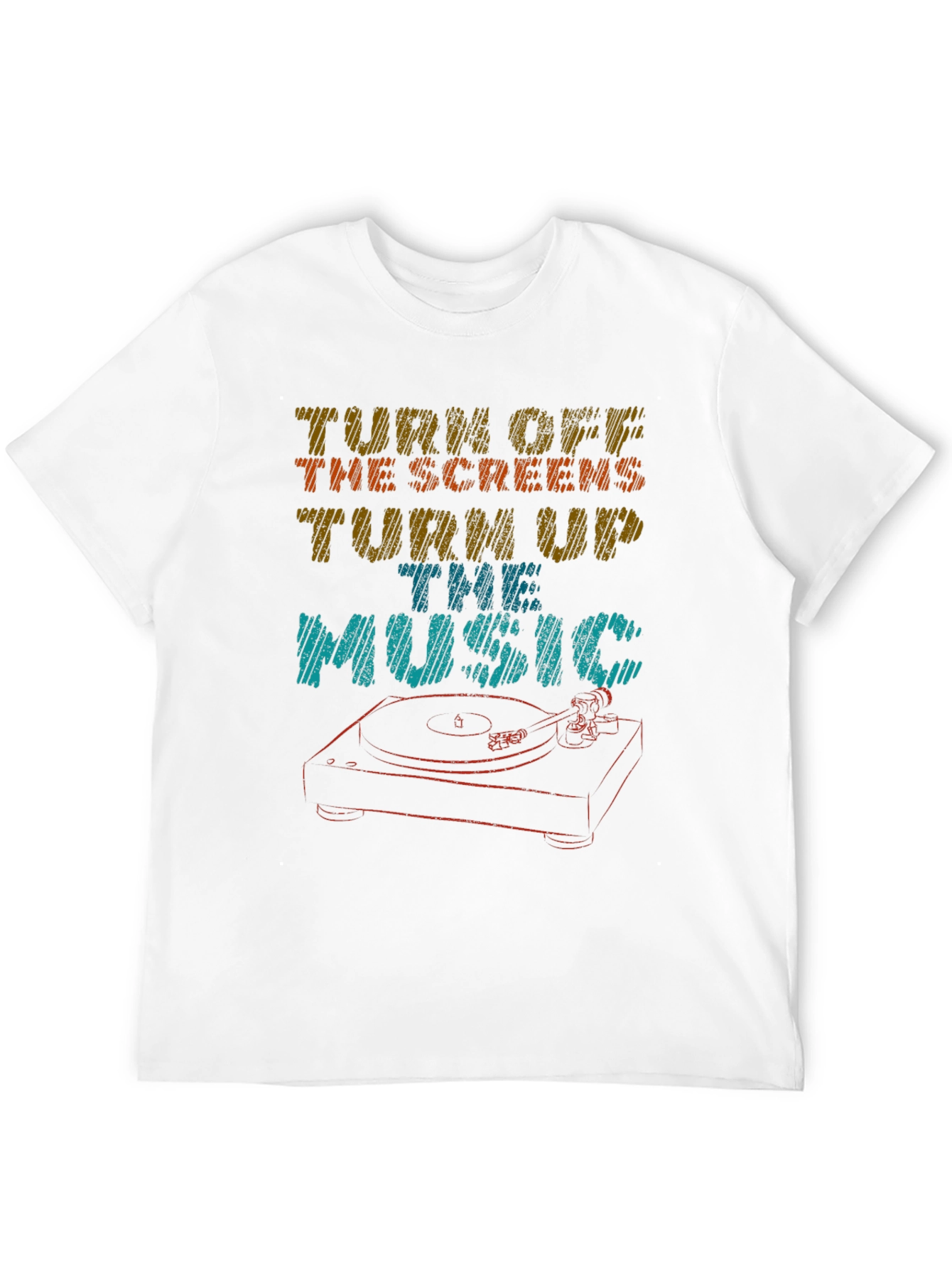 Turn Off The Screens Turn Up The Music T-Shirt