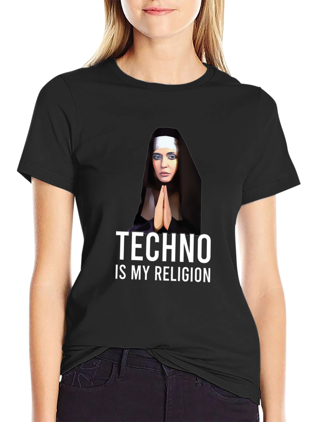 Techno Nun T-Shirt - Funny Raver Apparel