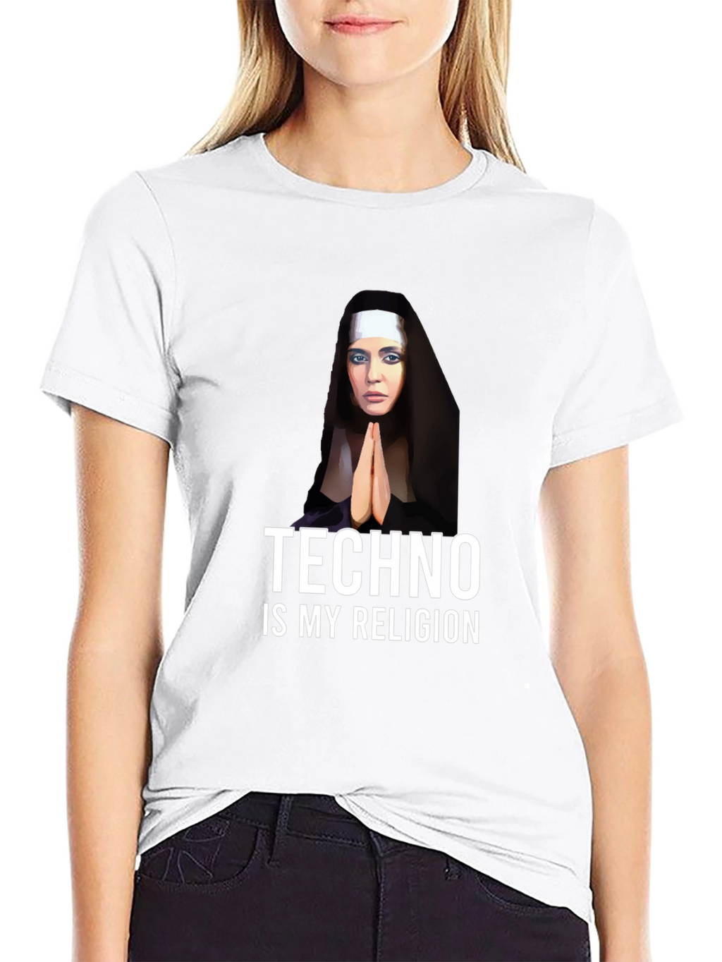 Techno Nun T-Shirt - Funny Raver Apparel