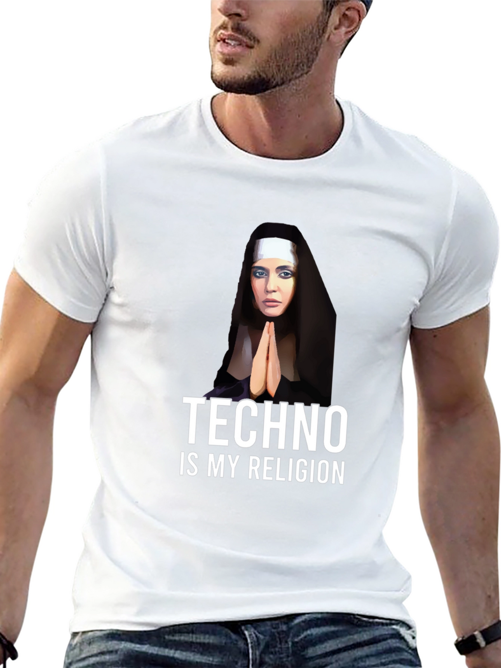 Techno Nun T-Shirt - Funny Raver Apparel
